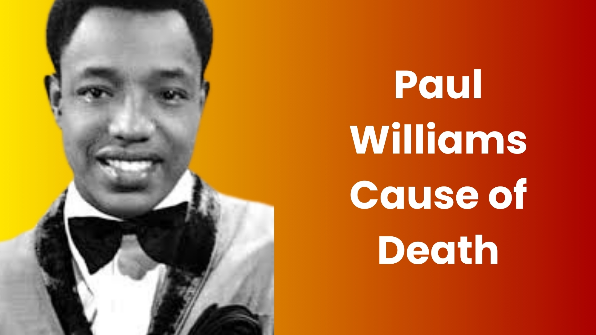Paul Williams (The Temptations Singer) Cause of Death